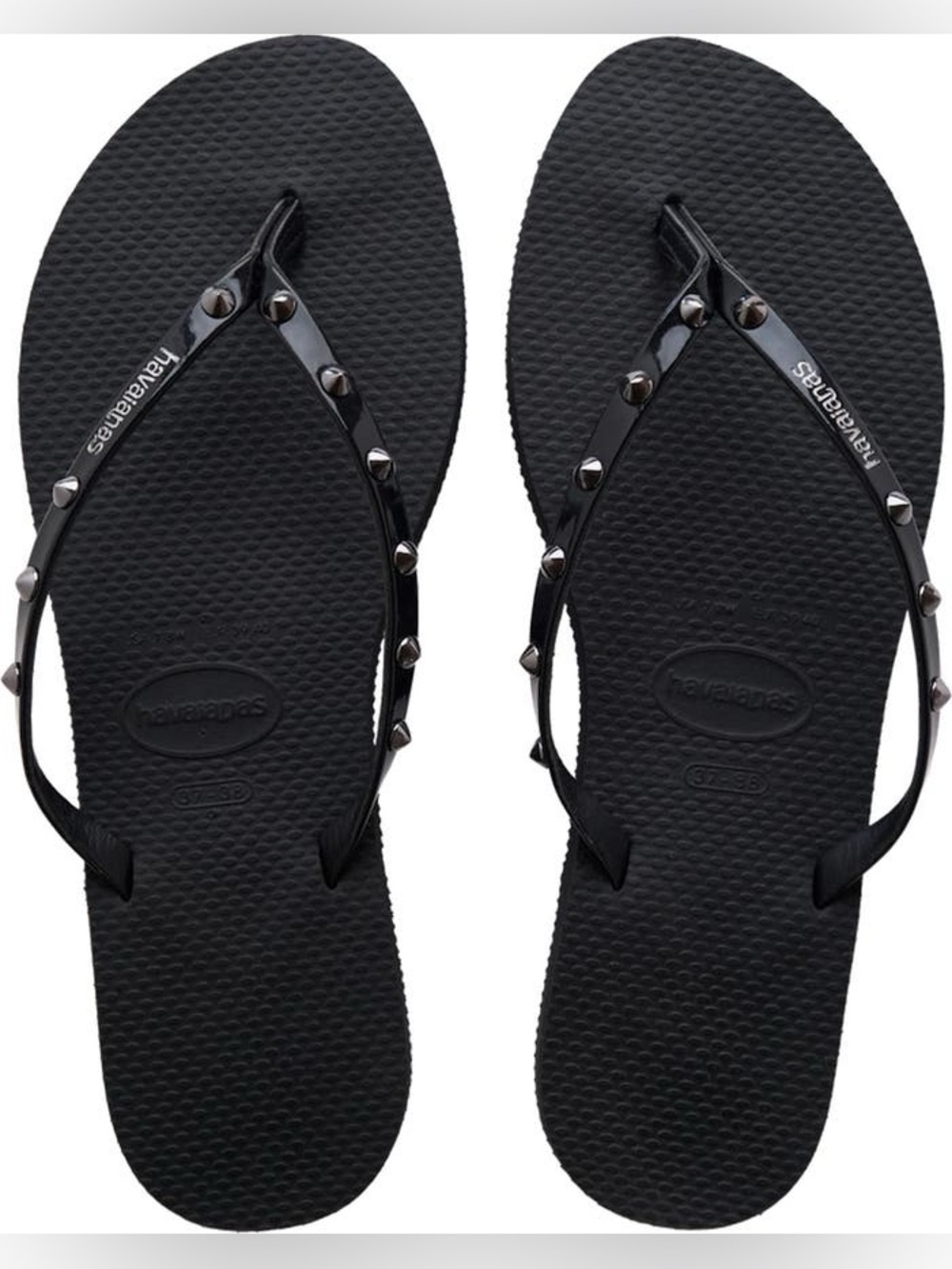 Havaianas Women's Black Studded Flip Flops